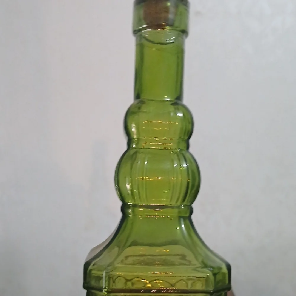 Source Unknown Green Glass Bottle with Cork